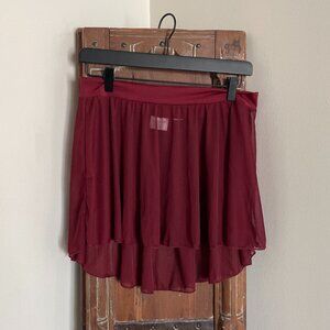 Capezio Majestic Lines Theresa Ballet Dance Skirt - Adult XL - Burgundy